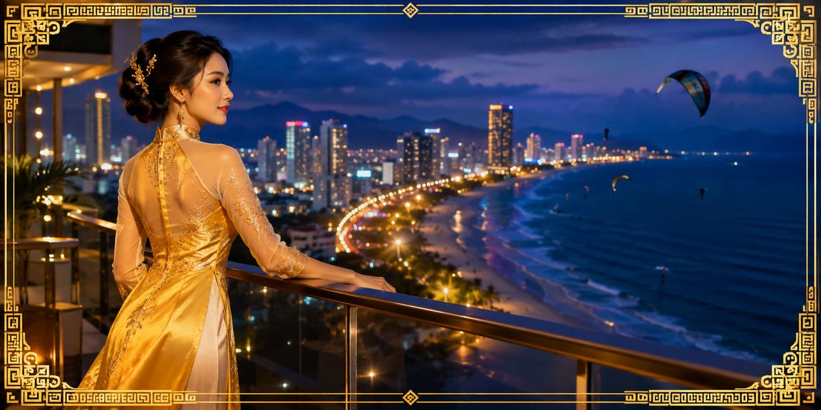 Người dùng mặc áo dài thưởng thức casino app tại Mũi Né